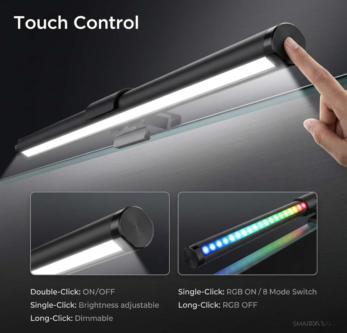 Magnetic RGB Monitor Light Bar
