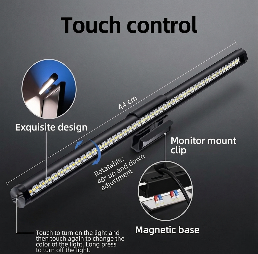 Magnetic RGB Monitor Light Bar